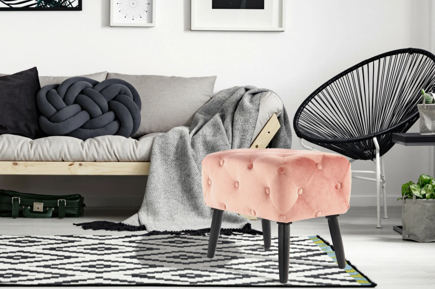 Polsterbank PIANO - rose - Samt gesteppt 2 Polsterbank PIANO - rose - Samt gesteppt – Bild 2