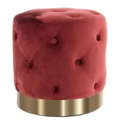 Polsterhocker PIANO - bordeaux-gold - mit Edelstahlfuß -Esszimmer Verkaufsgeschäft 9003986000 04 1600Wx1600H