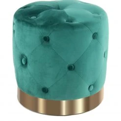 Polsterhocker PIANO - grün-gold - mit Edelstahlfuß 7 Polsterhocker PIANO - grün-gold - mit Edelstahlfuß -Esszimmer Verkaufsgeschäft 9003986100 04 1600Wx1600H