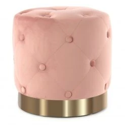 Polsterhocker PIANO - rose-gold gesteppt - Ø 40 cm -Esszimmer Verkaufsgeschäft 9003986200 04 1600Wx1600H