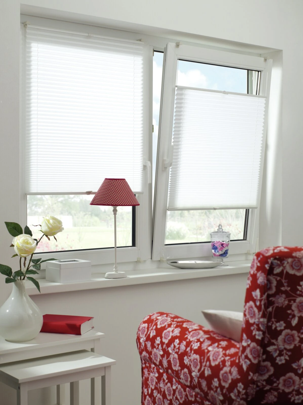 Plissee MIRONA - weiß - 50x130 cm 2 Plissee MIRONA - weiß - 50x130 cm – Bild 2