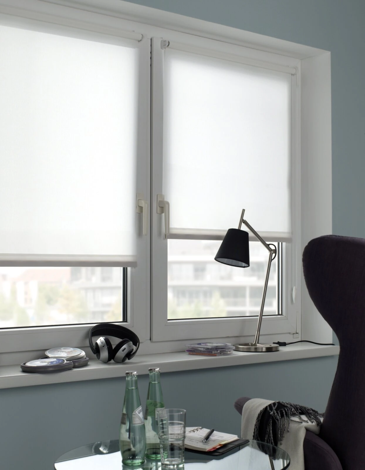 Mini Thermo-Rollo ROMY - weiß - 45x150 cm 2 Mini Thermo-Rollo ROMY - weiß - 45x150 cm – Bild 2