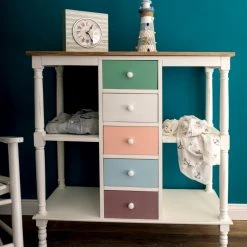 Kommode RAINBOW - bunt - mit 5 Schubladen 7 Kommode RAINBOW - bunt - mit 5 Schubladen -Esszimmer Verkaufsgeschäft 9004100500 04 1600Wx1600H