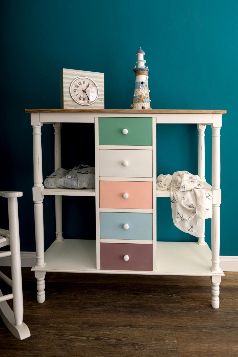 Kommode RAINBOW - bunt - mit 5 Schubladen 4 Kommode RAINBOW - bunt - mit 5 Schubladen – Bild 4