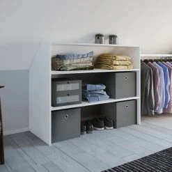 Dachschrägen-Regal DACHO - weiß - 90 cm breit -Esszimmer Verkaufsgeschäft 9004241700 03 1600Wx1600H