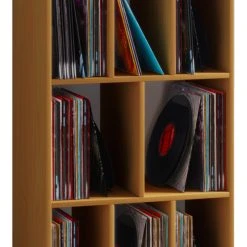 Schallplattenregal SCHALTINO - Buche - 60x115 cm