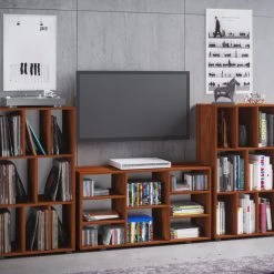 Schallplattenregal Schaltino - Kern-Nussbaum - 60x115 cm -Esszimmer Verkaufsgeschäft 9004243700 04 1600Wx1600H