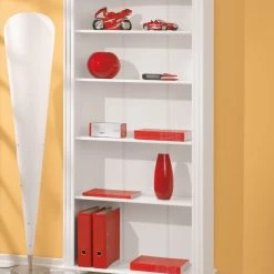 Bücherregal ANKE - weiß - Kiefer Massivholz -Esszimmer Verkaufsgeschäft 9004260500 03 1600Wx1600H