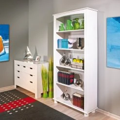 Bücherregal ANKE - weiß - Kiefer Massivholz -Esszimmer Verkaufsgeschäft 9004260500 04 1600Wx1600H