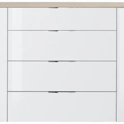 Kommode - Sonoma Eiche - weiß - Glasfront - 180 cm -Esszimmer Verkaufsgeschäft 9004265300 03 1600Wx1600H