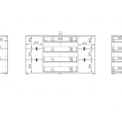 Sideboard - anthrazit - Glasfront - 180 cm breit -Esszimmer Verkaufsgeschäft 9004265600 03 1600Wx1600H