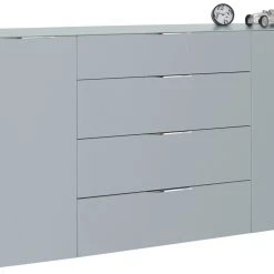 Sideboard - Sonoma Eiche-seidengrau matt - 2-türig