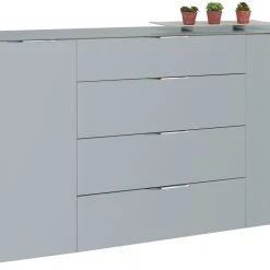 Sideboard - Riviera Eiche-seidengrau matt - 2-türig