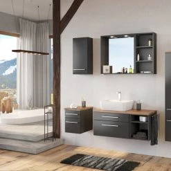 Regal DAVOS - graphitgrau - 30 cm breit -Esszimmer Verkaufsgeschäft 9004365600 03 1600Wx1600H