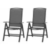 2er-Set Klappsessel LIVORNO - anthrazit - Aluminium