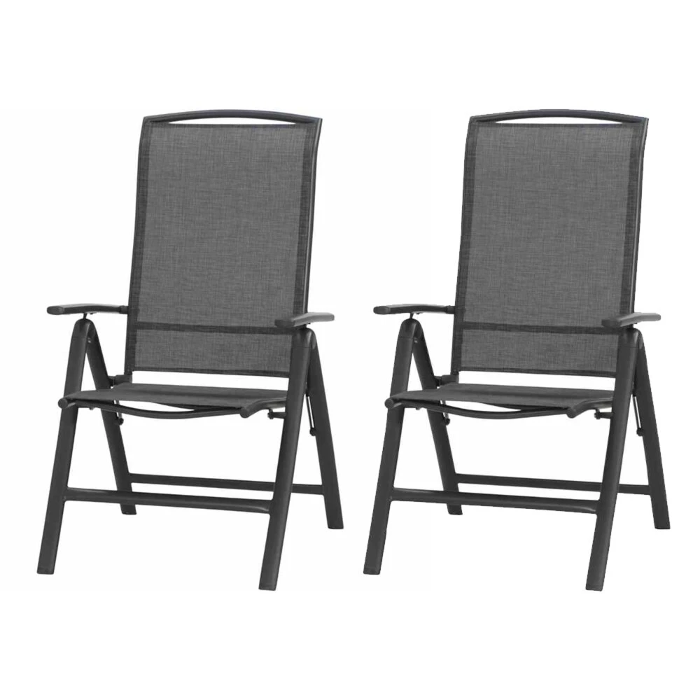2er-Set Klappsessel LIVORNO - anthrazit - Aluminium 1 2er-Set Klappsessel LIVORNO - anthrazit - Aluminium