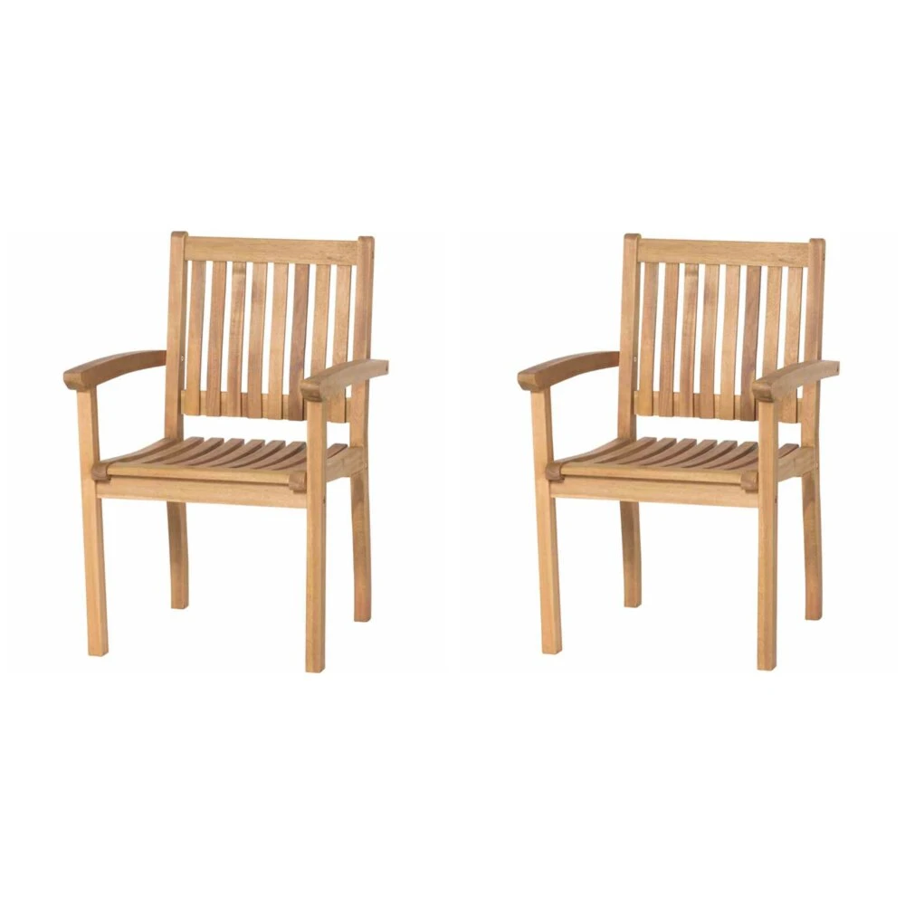 2-teiliges Set Landhaussessel Paleros - natur - Akazie massiv 1 2-teiliges Set Landhaussessel Paleros - natur - Akazie massiv