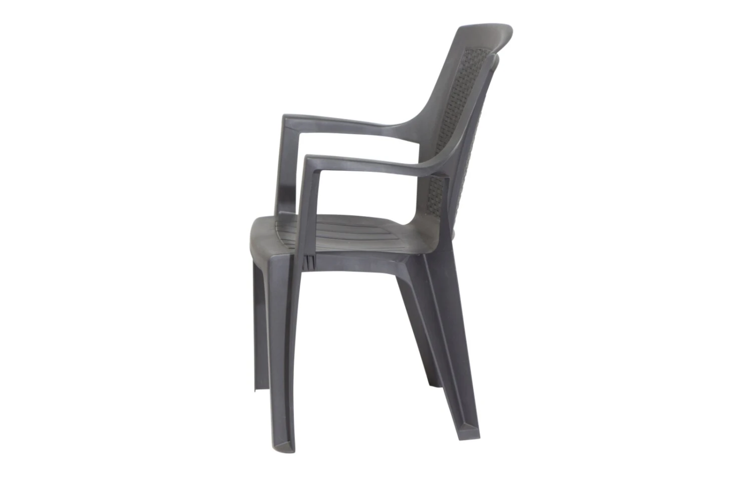 2-teiliges Set Stapelsessel Eden - anthrazit - Kunststoff 2 2-teiliges Set Stapelsessel Eden - anthrazit - Kunststoff – Bild 2