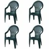4er-Set Gartentisch VEGA - grün - Kunststoff - stapelbar