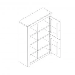 Kommode HARTFORD - Wildeiche-Asteiche - 95,7 cm breit -Esszimmer Verkaufsgeschäft 9004472200 02 1600Wx1600H