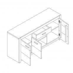 Sideboard HARTFORD - Wildeiche-Asteiche - 163 cm breit -Esszimmer Verkaufsgeschäft 9004472500 03 1600Wx1600H