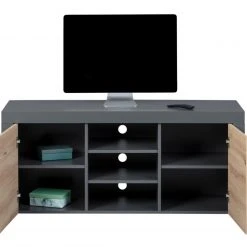 TV-Lowboard CORBETO - anthrazit - Artisan Eiche - 134 cm -Esszimmer Verkaufsgeschäft 9004830200 03 1600Wx1600H