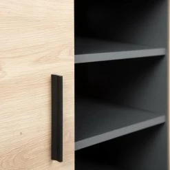 TV-Lowboard CORBETO - anthrazit - Artisan Eiche - 134 cm -Esszimmer Verkaufsgeschäft 9004830200 04 1600Wx1600H