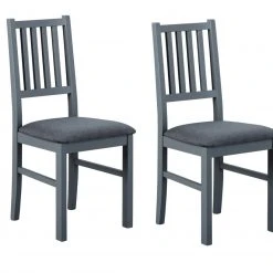 2er-Set Stühle LUZERNA - grau - Schaumstoff