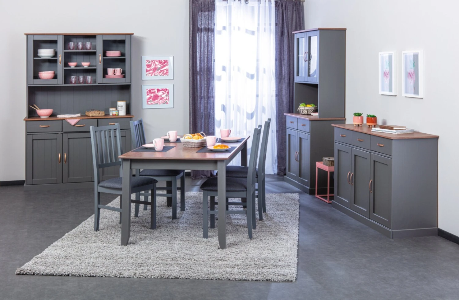 Esstisch LUZERNA - grau - 160 cm 3 Esstisch LUZERNA - grau - 160 cm – Bild 3