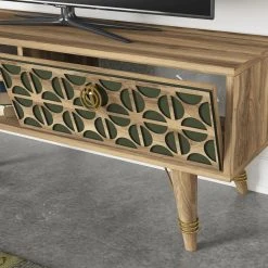 TV-Lowboard - Walnuss-dunkelgrün - 180 cm 6 TV-Lowboard - Walnuss-dunkelgrün - 180 cm -Esszimmer Verkaufsgeschäft 9004974800 03 1600Wx1600H