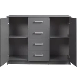 Kommode ELENZIO - graphitgrau - 4 Schubkästen - 119,2 cm -Esszimmer Verkaufsgeschäft 9005162800 04 1600Wx1600H