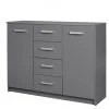 Kommode ELENZIO - graphitgrau - 4 Schubkästen - 119,2 cm