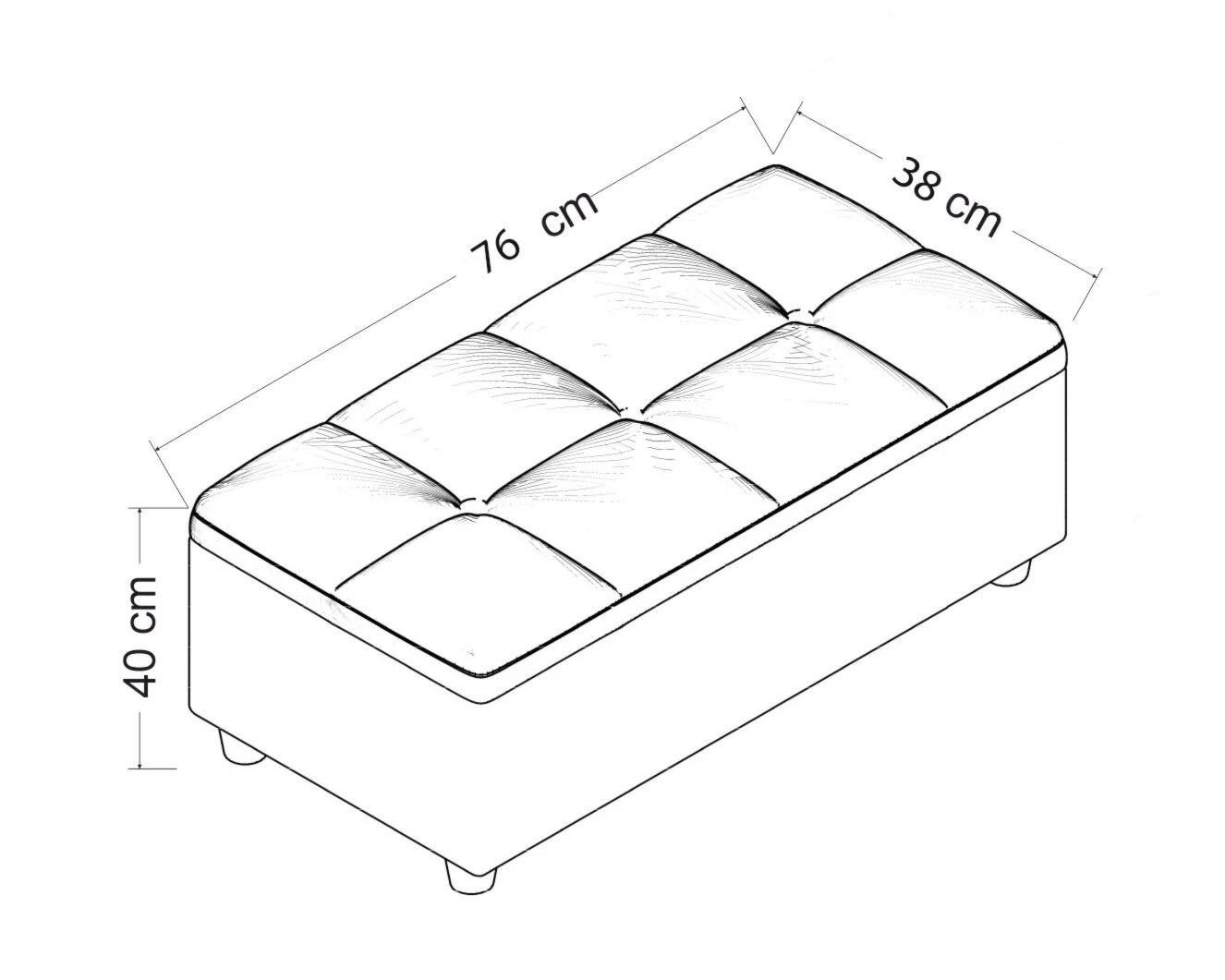 Sitzbank - grau - Stauraum - 180 cm 4 Sitzbank - grau - Stauraum - 180 cm – Bild 4