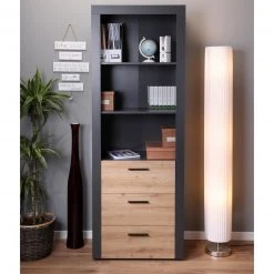 Highboard CORBETO - anthrazit - Artisan Eiche - 69 cm -Esszimmer Verkaufsgeschäft 9005267000 05 1600Wx1600H