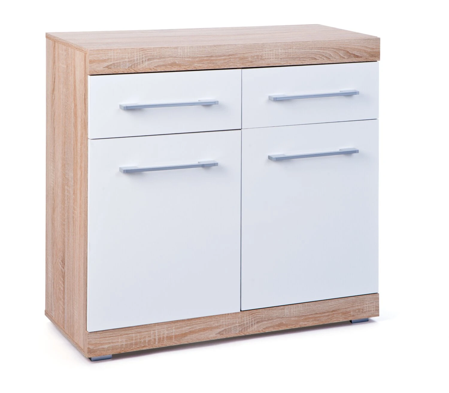 Kommode LUBLIN - weiß - Sonoma Eiche - 95 cm 1 Kommode LUBLIN - weiß - Sonoma Eiche - 95 cm