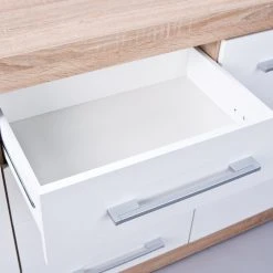 Kommode LUBLIN - weiß - Sonoma Eiche - 155 cm 6 Kommode LUBLIN - weiß - Sonoma Eiche - 155 cm -Esszimmer Verkaufsgeschäft 9005267300 03 1600Wx1600H