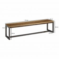 Sitzbank - holzfarben - Mango Massivholz - 175 cm breit -Esszimmer Verkaufsgeschäft 9005296800 04 1600Wx1600H