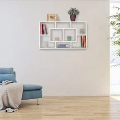 Wandregal - weiß - Holz - 8 Fächer - 85 cm breit 6 Wandregal - weiß - Holz - 8 Fächer - 85 cm breit -Esszimmer Verkaufsgeschäft 9005339300 03 1600Wx1600H