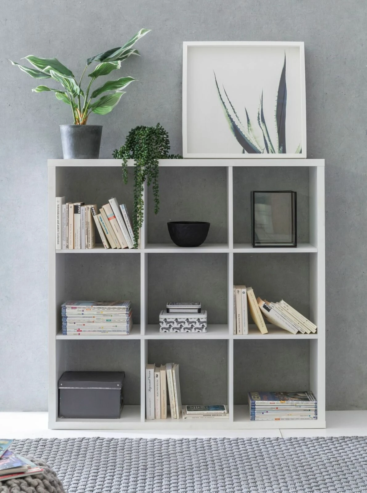 Standregal - weiß - 9 Fächer - 112x112 cm 3 Standregal - weiß - 9 Fächer - 112x112 cm – Bild 3