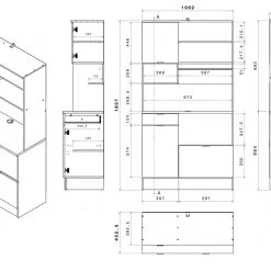 Buffet SOCOOL 11 - Jackson Eiche - weiß 7 Buffet SOCOOL 11 - Jackson Eiche - weiß -Esszimmer Verkaufsgeschäft 9005382900 04 1600Wx1600H